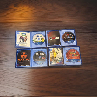 PS4 Spielepaket 8 Spiele: Call of Duty, Naruto Storm 4, Injustice 2, Sims 4 uvm.