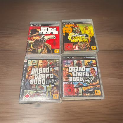 PS3 Rockstar Bundle: GTA V, GTA IV, Red Dead Redemption + Undead Nightmare