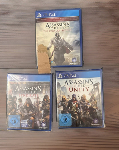 PS4 Assassin's Creed 3er-Set (Neu & OVP / Sealed)