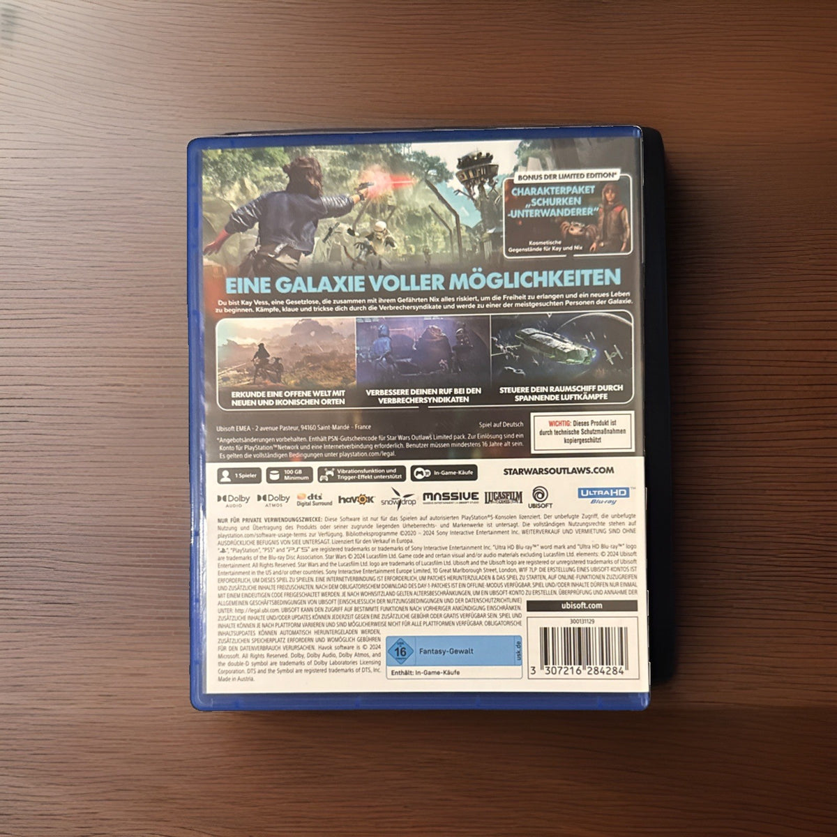 PS5 - Star Wars Outlaws Limited Edition DE mit OVP sehr guter Zustand