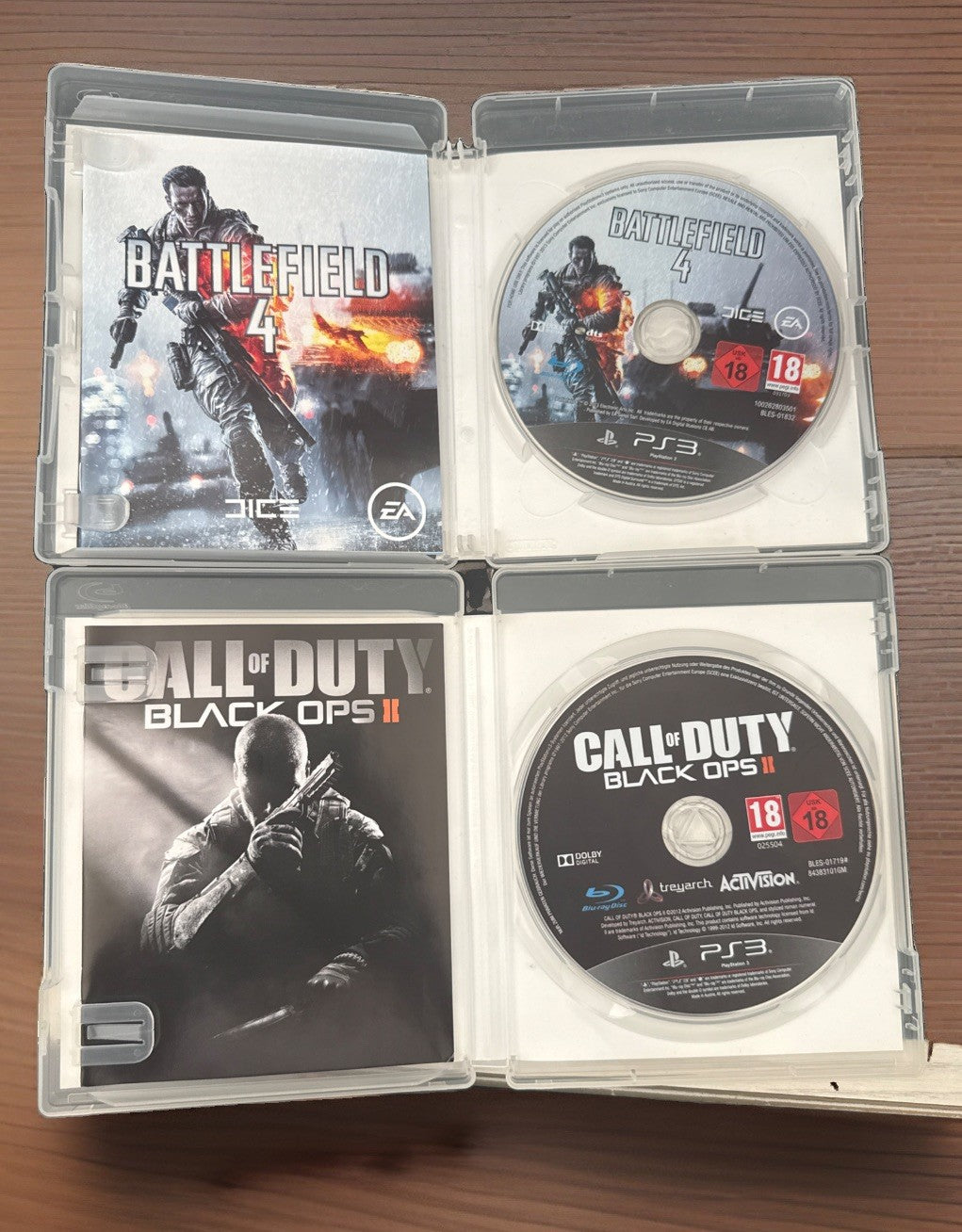 PS3 Spiele Bundle: The Last of Us, Call of Duty Black Ops 2, Battlefield 3 & 4⁠