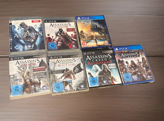 Assassin's Creed Sammlung 7: AC 1 bis Black Flag, Origins & Syndicate. PS 3&4